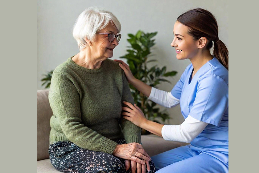 woman nursing home